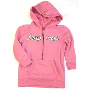 Aeropostale Girl's 3/4 Slv Hoodie Jacket Pullover